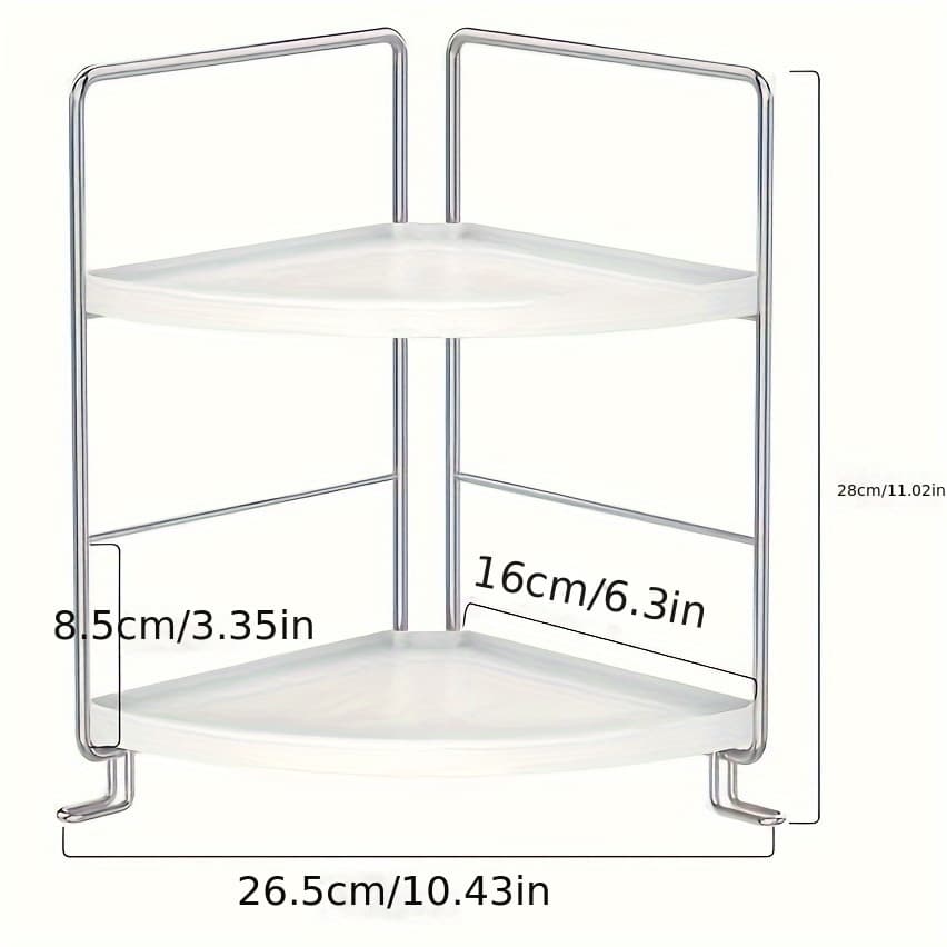 TEMU 1pc Corner Storage Organizer, Cosmetic Display Storage Rack, Bathroom Countertop Shelves, Bathroom Vanity Tray For Perfumes, Makeups, Toiletries And Skincare, Bathroom Additions, Home Decor