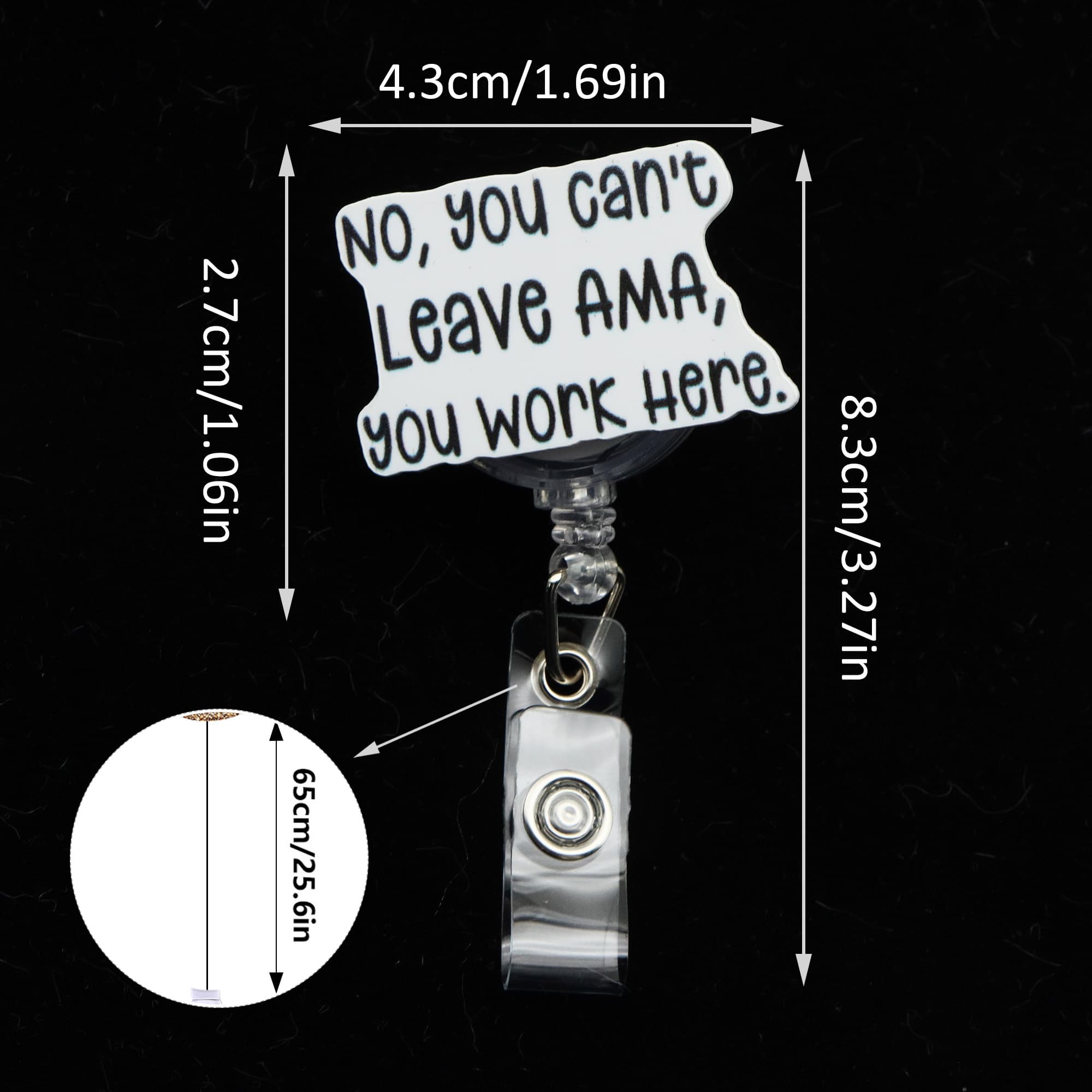 TEMU 2d 1pc Of Acrylic Retractable Badge Holder For Hospital Nurses, Featuring Retractable Design, Suitable For Nursing Id Cards, And Includes A Clip For Attachment