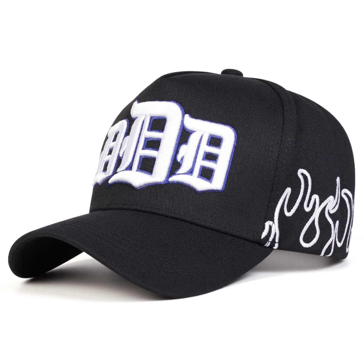 TEMU 1pc Women's Gothic D Flame Embroidered Baseball , Outdoor Adjustable Fashion Casual Hat For Spring Autumn Travel Beach Party