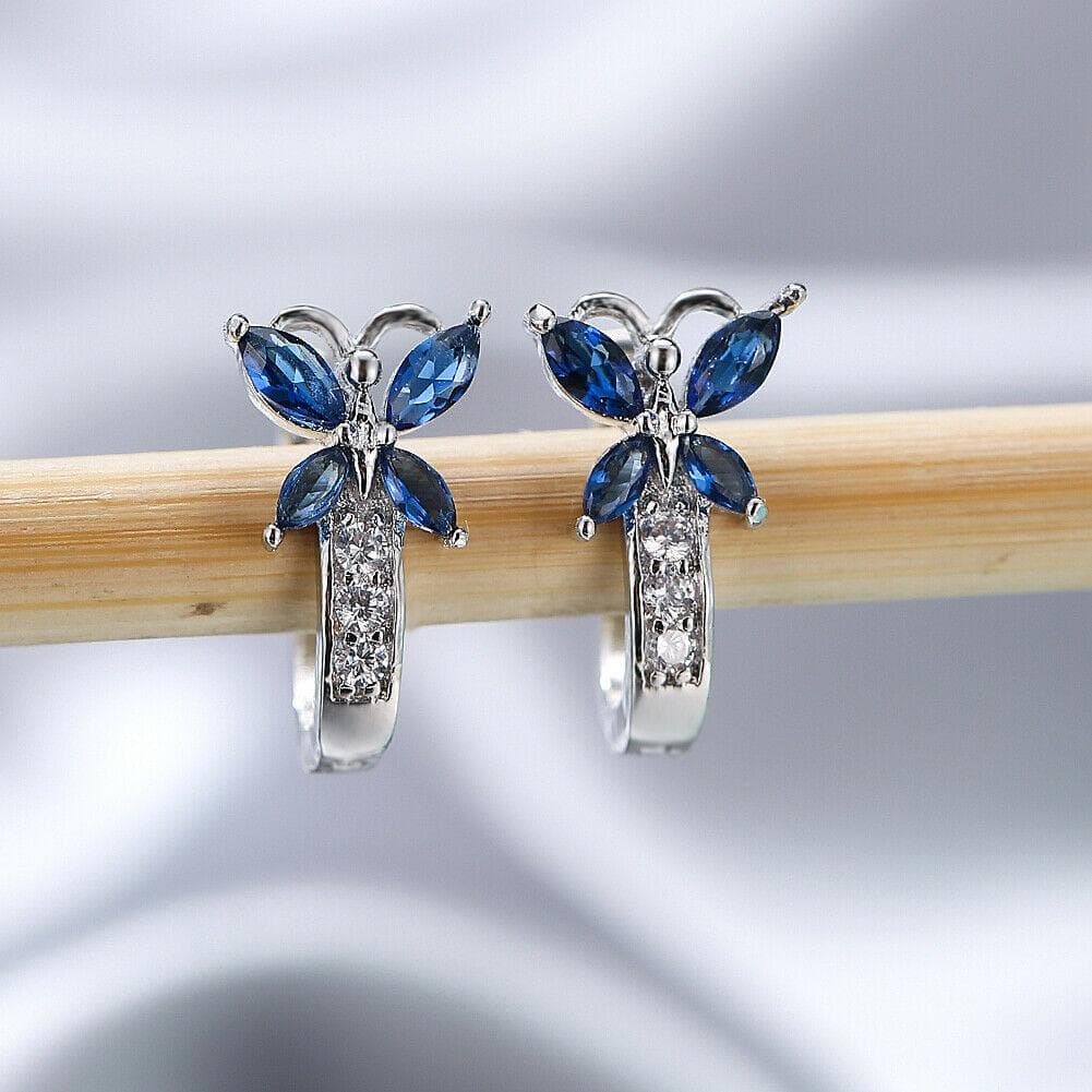 TEMU Marquise Cut Birthstone Crystal Zirconia Earrings Shaped Earrings Gifts Jewelry