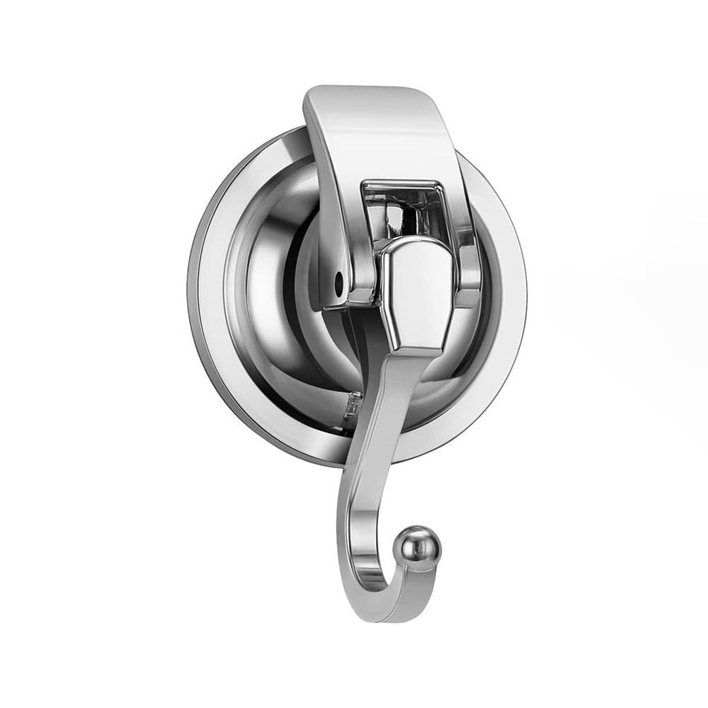 TEMU 1pc Reusable Heavy-duty Polished Organization Suction Cup Hooks Bathroom Shower Chrome-plated