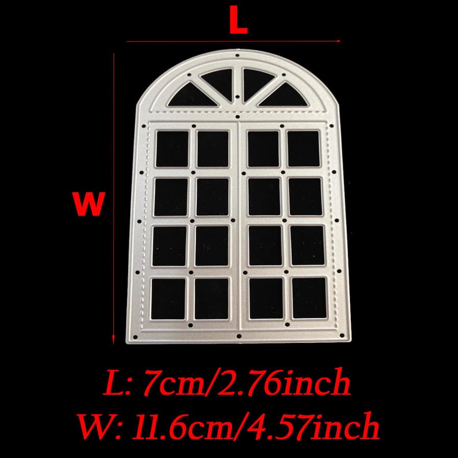 TEMU Openable Window Metal Cutting Dies For Scrapbooking | Greeting Card Making Paper Craft Dies, Color, Building Theme