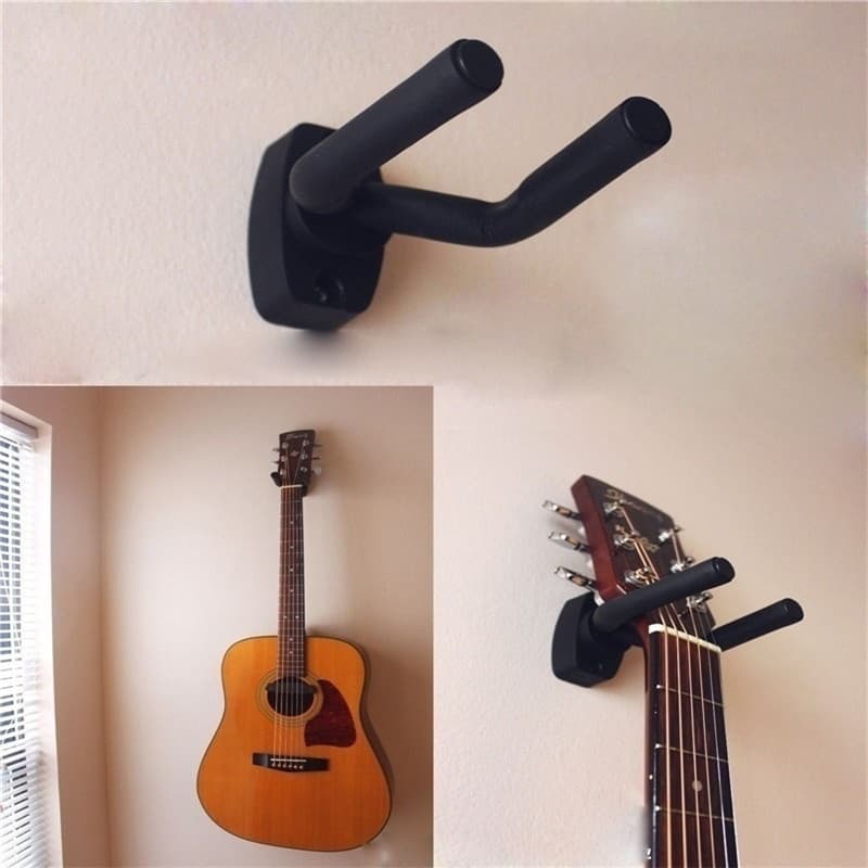 TEMU 1pc Stylish Guitar Wall Mount - Display Your Instrument With Hooks And Picks Included