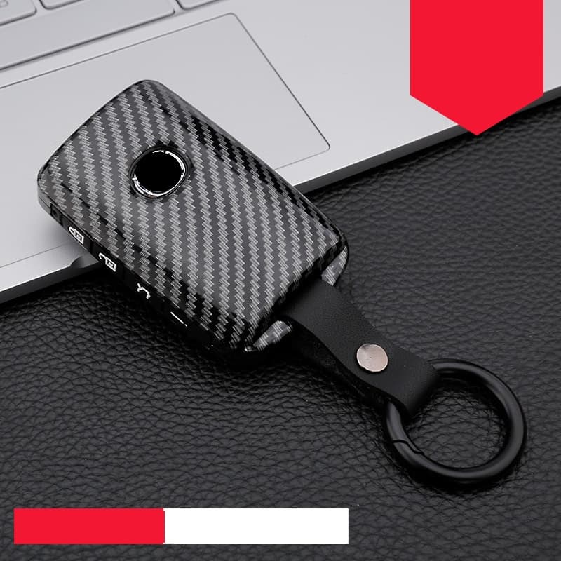 TEMU Upgrade For With This Stylish Carbon Fiber Pattern Car Key Cover Case!