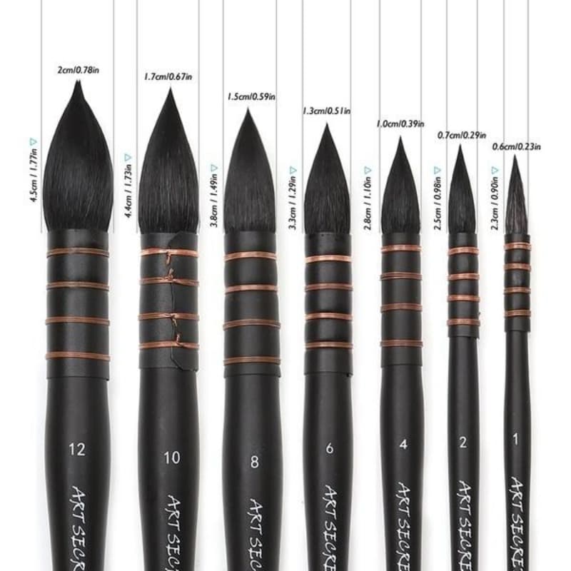 TEMU 65rpy Wooden Handle Squirrel Hair High Quality Professional Watercolor Brush