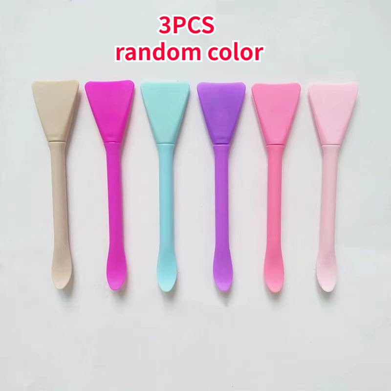 TEMU 3pcs Random Color Multifunctional Stirring Brushes, Soft Silicone Brushes, Powder Spoon Epoxy Resin Tools For Diy Resin Mold Easy To Clean