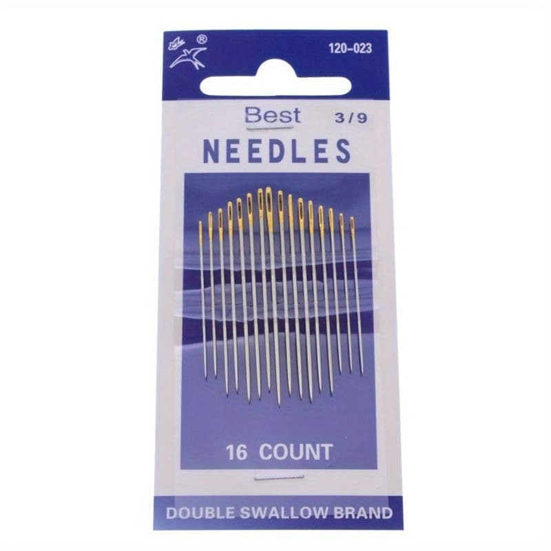 TEMU 16pcs Golden-tipped Sewing Needles - Hand Sewing & Quilting Craft Accessories