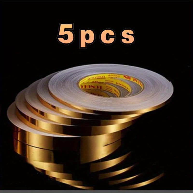 TEMU 3d Wallpaper Sticker Wall Sticker Home Decoration 50m Black Golden Self-adhesive Tile Sticker Tape Waterproof Floor Wall Seam Sealing Strip Tile Beauty Sewing Sticker Home Decoration
