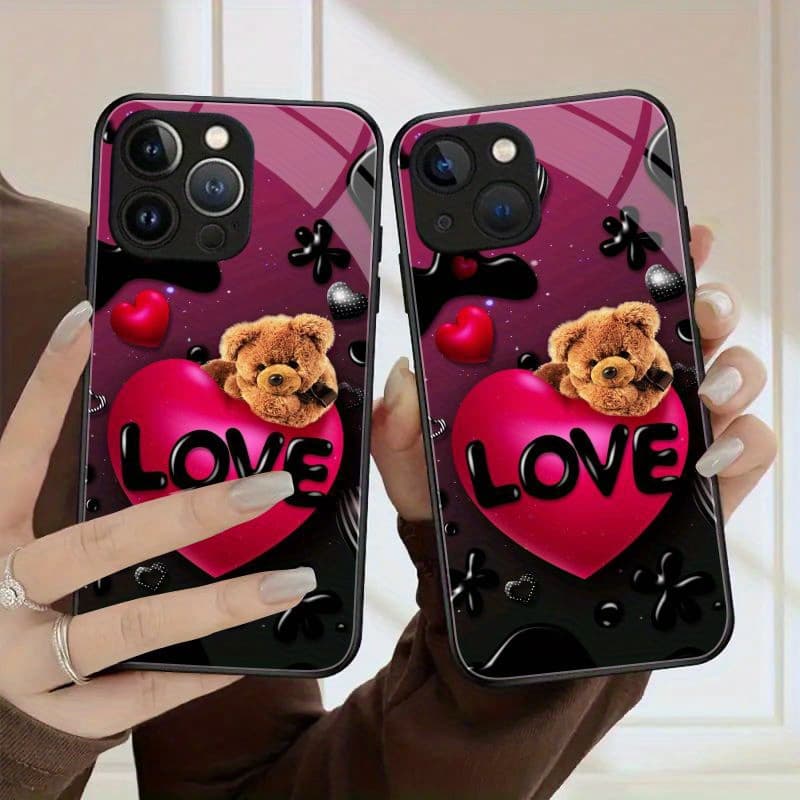 TEMU Glass Printed Phone Case For Iphone 15 Pro Max / 14 Pro Max / 13 Pro Max / 12 Pro Max / 11 Pro Max