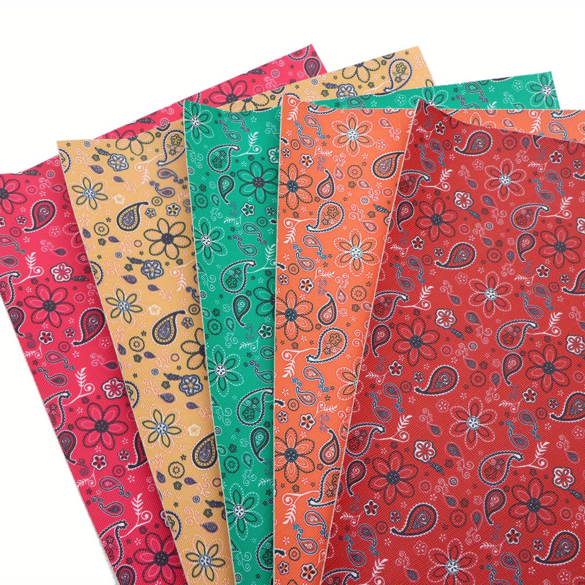 TEMU Set Of 5pcs Of 7.7x12.9 Inch Faux Leather Sheets Featuring , Ideal For Earrings, Bows, Crafts, And Decorative Projects