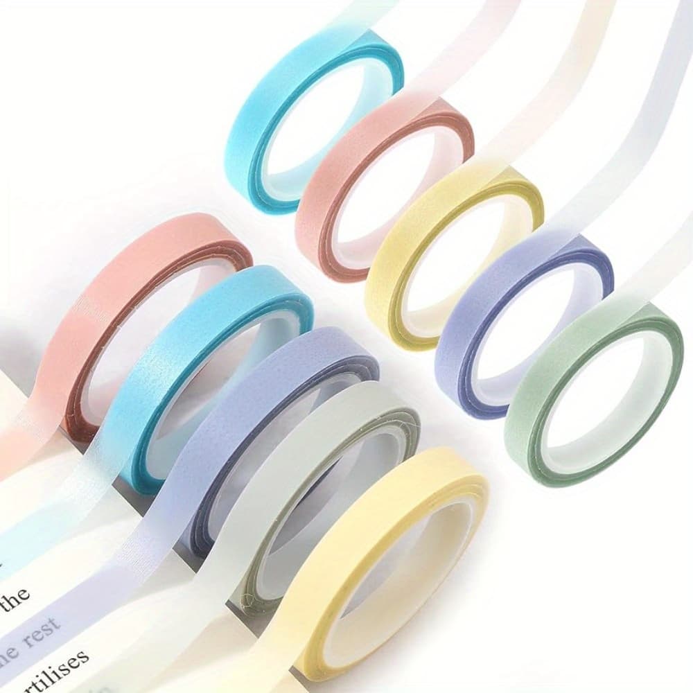 TEMU 10 Rolls Highlighter Tapes, 6mm X 5m 5 Colored Transparent Strips, Morandi Neon Clear Highlighter Tapes For Books Page Markers, Book Tabs For Annotating Books