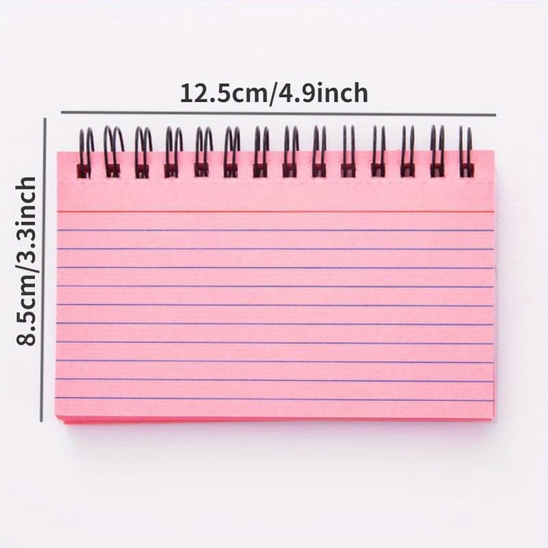 TEMU 80pcs 4.9 X 3.3 Inch Coil Colored Horizontal Notebook Bookmark/diy Greeting Card/index Card Stock/note Card