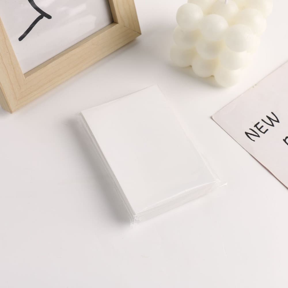 TEMU 20 Sheets Macaron Color Silk Matte Double-layer Card Film Small Card Protective Sleeve Polaroid Photo Card Holder - 6.1*9.1cm