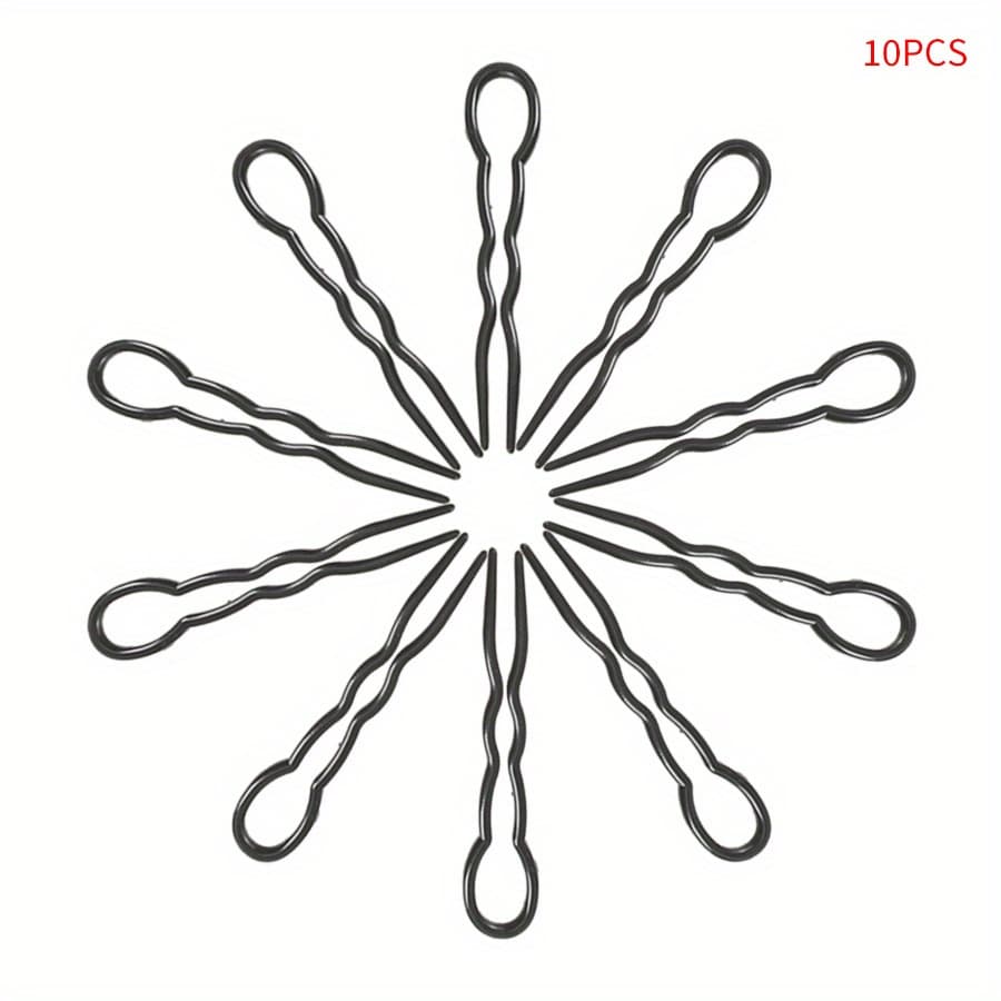 TEMU 10pcs Easy U Shaped Hairpin Plastic Hair Fork Stick Headwear Hair Clip Hair Styling Additions For Women