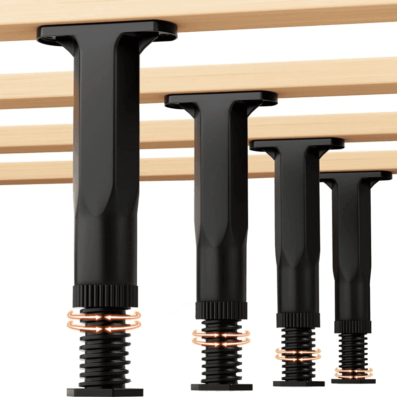 TEMU 4-pack Adjustable Bed Frame Support Legs, 5.9-11 Inch Height Range, Universal Fit For Size Beds, , No Electricity Needed, Sturdy Support