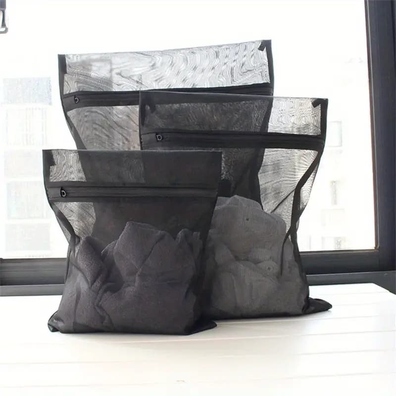 TEMU 3pcs Heavy-duty Mesh Laundry Bags - Protects Clothes From Washing Machine Wrinkles And Stains - Ideal For Bulky Items - Perfect For Laundry Rooms And Home Use, Laundry Bags