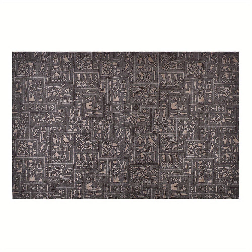 TEMU 1pc A3 Retro Egyptian Pattern Pvc Leather Fabric Faux Leather For Shoes Bags Additions Craft Supplies Handmade Material