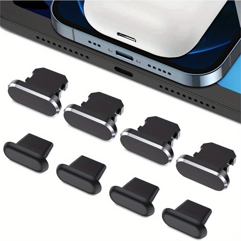 TEMU Anti Dust Plugs For Iphone 14 Pro 13 12 11 X Xs 8 Plus Ipad Airpods + Mini Storage Box Iphone Charging Port Plugs