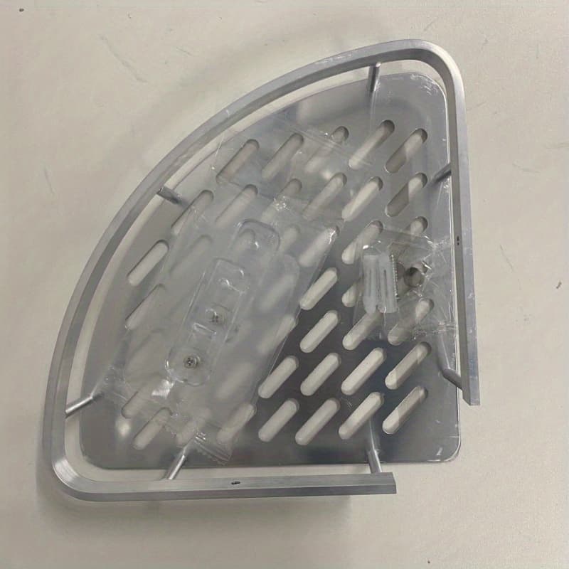 TEMU 1pc Bathroom Shelves No-drill Wall Mount Corner Shelf Shower Storage Rack Holder For Wc Shampoo Organizer Bathroom Accessories 119g 999900762