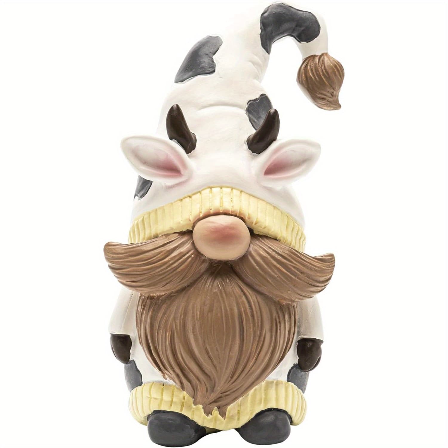 TEMU Cow Gnomes Figurine Decor Farmhouse Tiered Tray Kitchen Table Home Decoration Resin Small Coffee Cows Lovers Themed Gifts