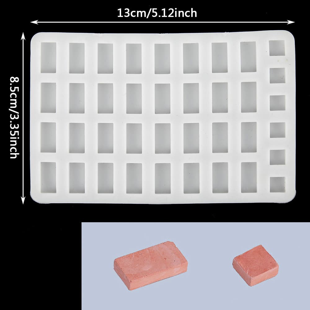 TEMU 1pc Mini Tile Brick Silicone Mold, Diy Mold, Sand Table Building Mini Bricks