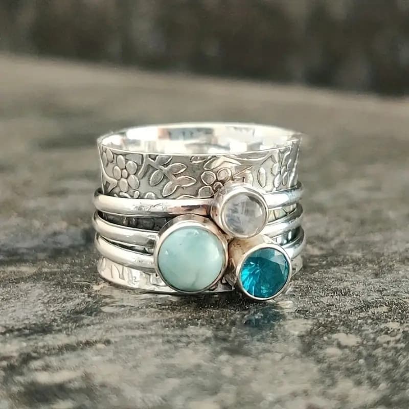 TEMU Bohemian Ring For Men Personality Souvenir Gift Accessory, For Women