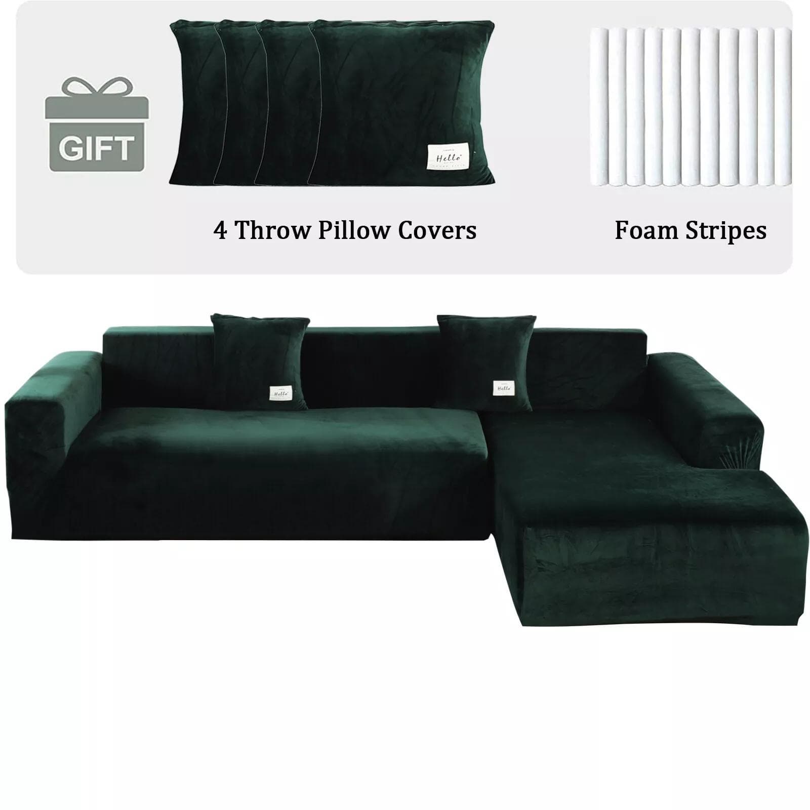 TEMU L Shape Sofa Covers 2pcs 3+4 Seater Sectional Couch Slipcovers Protector - For A Sleek And Chic Living Room
