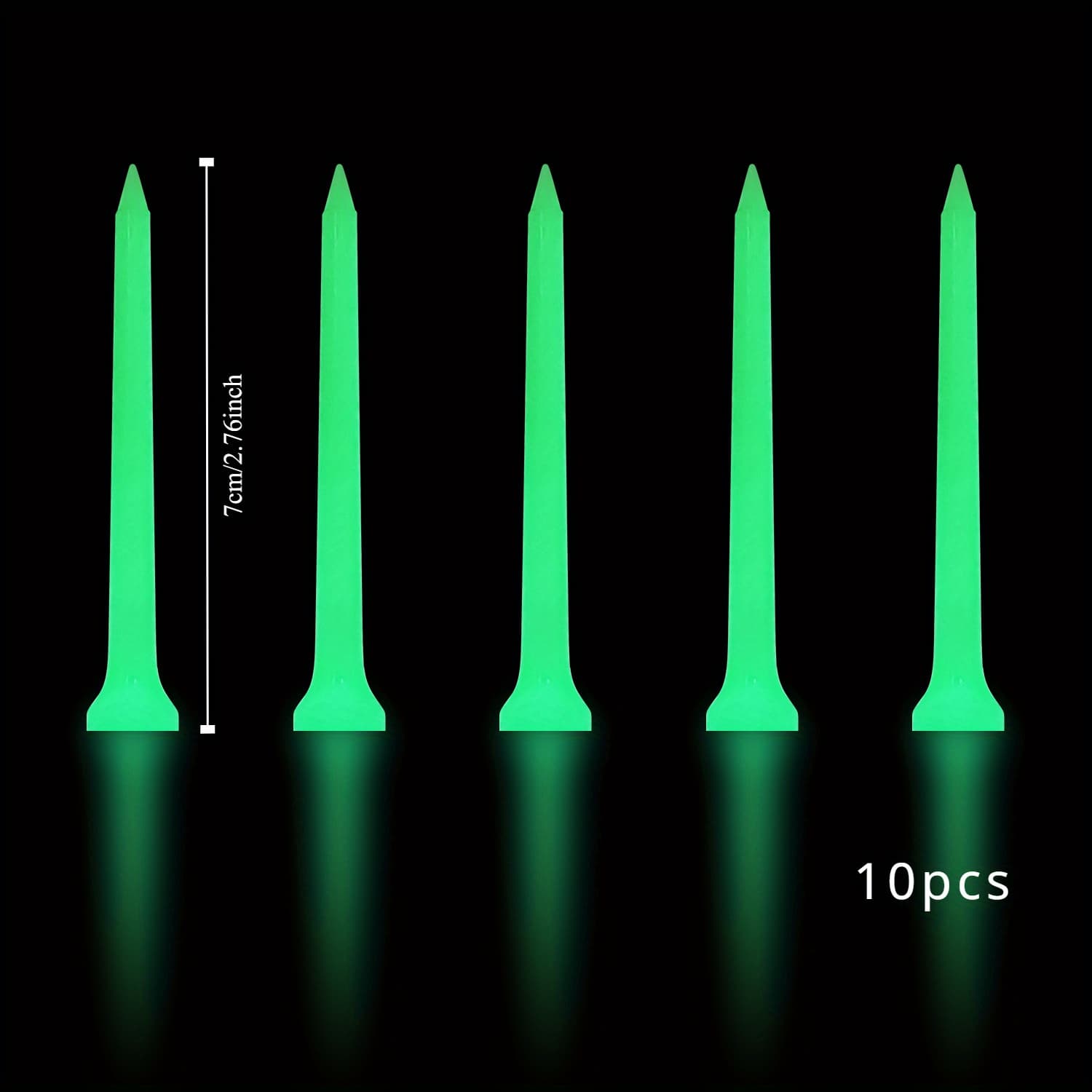 TEMU 10pcs Luminous 70mm And 83mm Plastic Cup Shaped Luminous Studs Golf Fluorescent Studs