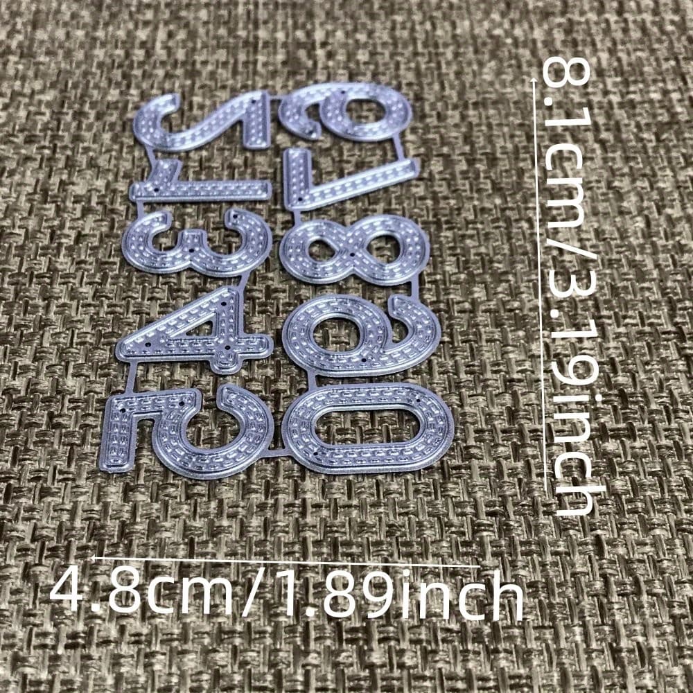 TEMU Craft Metal Stencils Cutting Dies 10pcs Digital Decoration Die Cuts Album Paper Card Craft Embossing