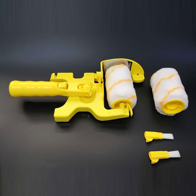 TEMU 1 Set Paint Edger Roller Brush Multifunctional Handheld Clean-cut Paint Edger Roller Brush Paint Edger Combo Kit With Extra Replacement Roller, Brush For Room Wall Ceiling Indoor Outdoor Painting