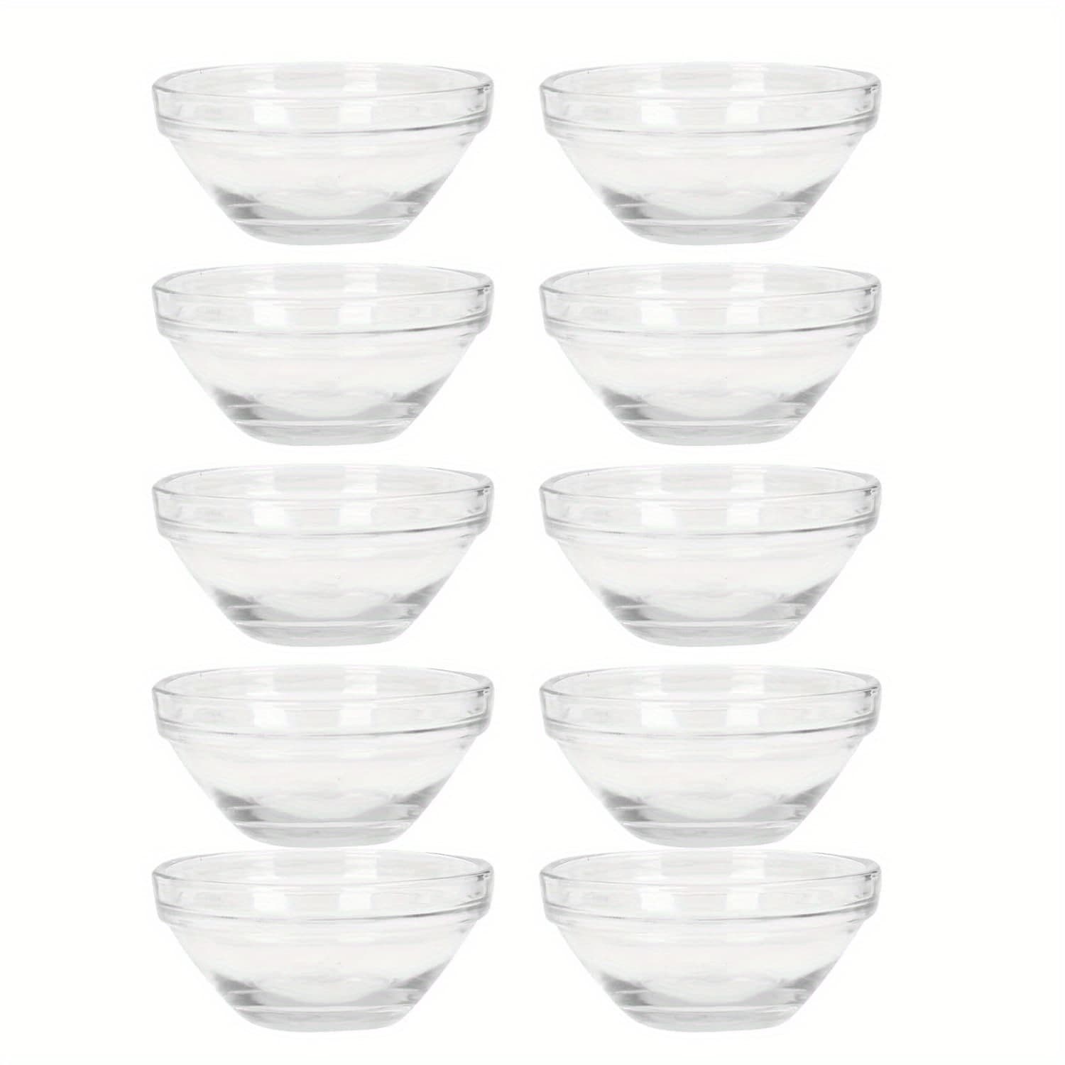 TEMU 10pcs Acrylic Face Beauty Mixing Bowl Stirring Bowls Transparent Cosmetic Beauty Tool Home Face Skin Applicator