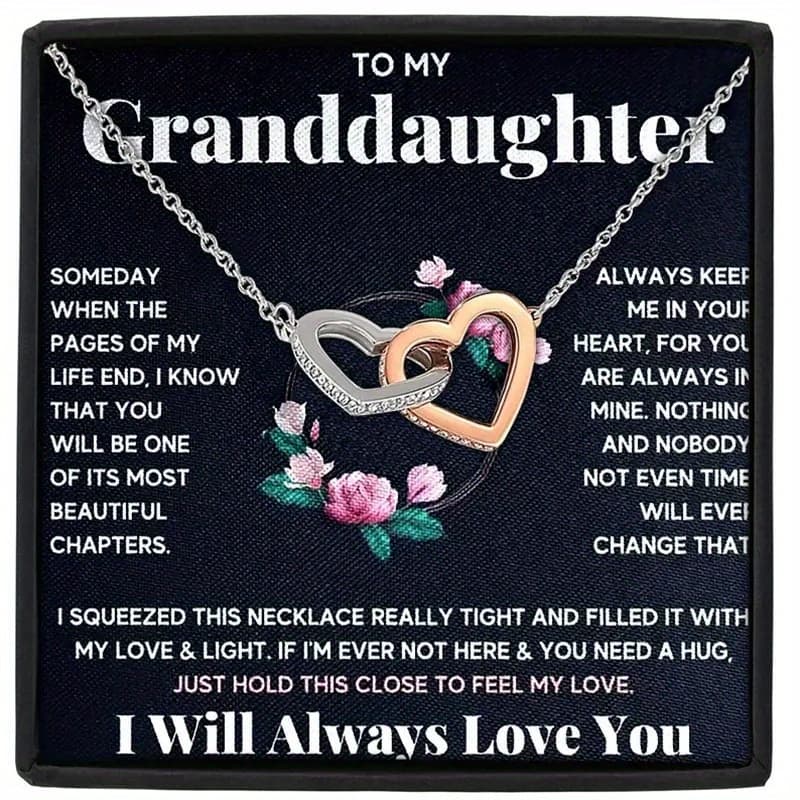 TEMU Necklace With Letter Print (to My Granddaughter) Standard Box, Best Gift For Birthday Graduation And Christmas