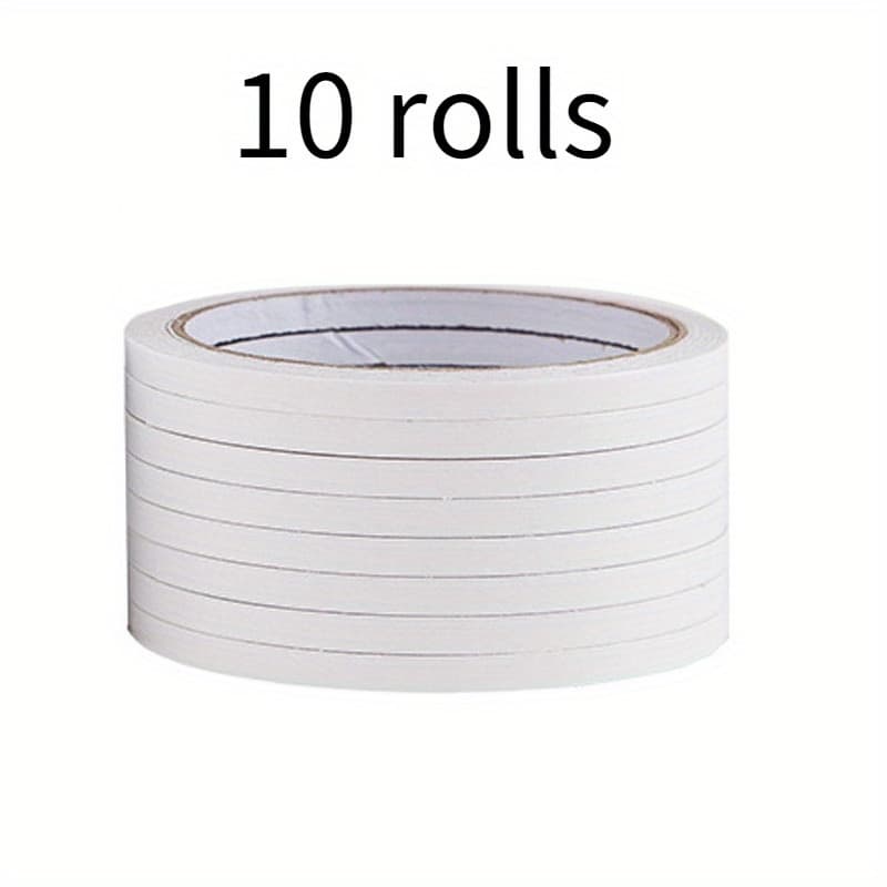 TEMU 10 Rolls 177.17inch/450cm Double Sided Transparent Tape - Strong Adhesive For Office, School, Diy, Scrapbooking, Art, Crafts, Cards, And Gifts