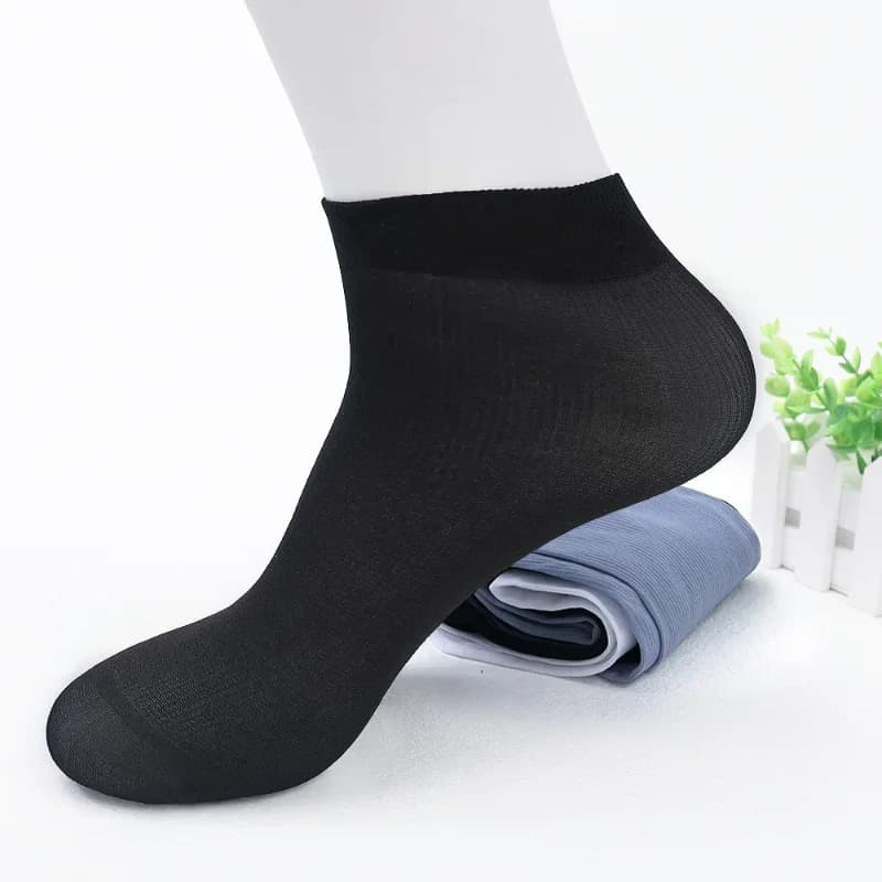 TEMU 10pairs Mens Short Socks - Ultra-thin, Y Soft, Elastic & Breathable - Anti-odor, Moisture-wicking, Seamless Design - Spring, Summer, Autumn - Stylish & Comfortable