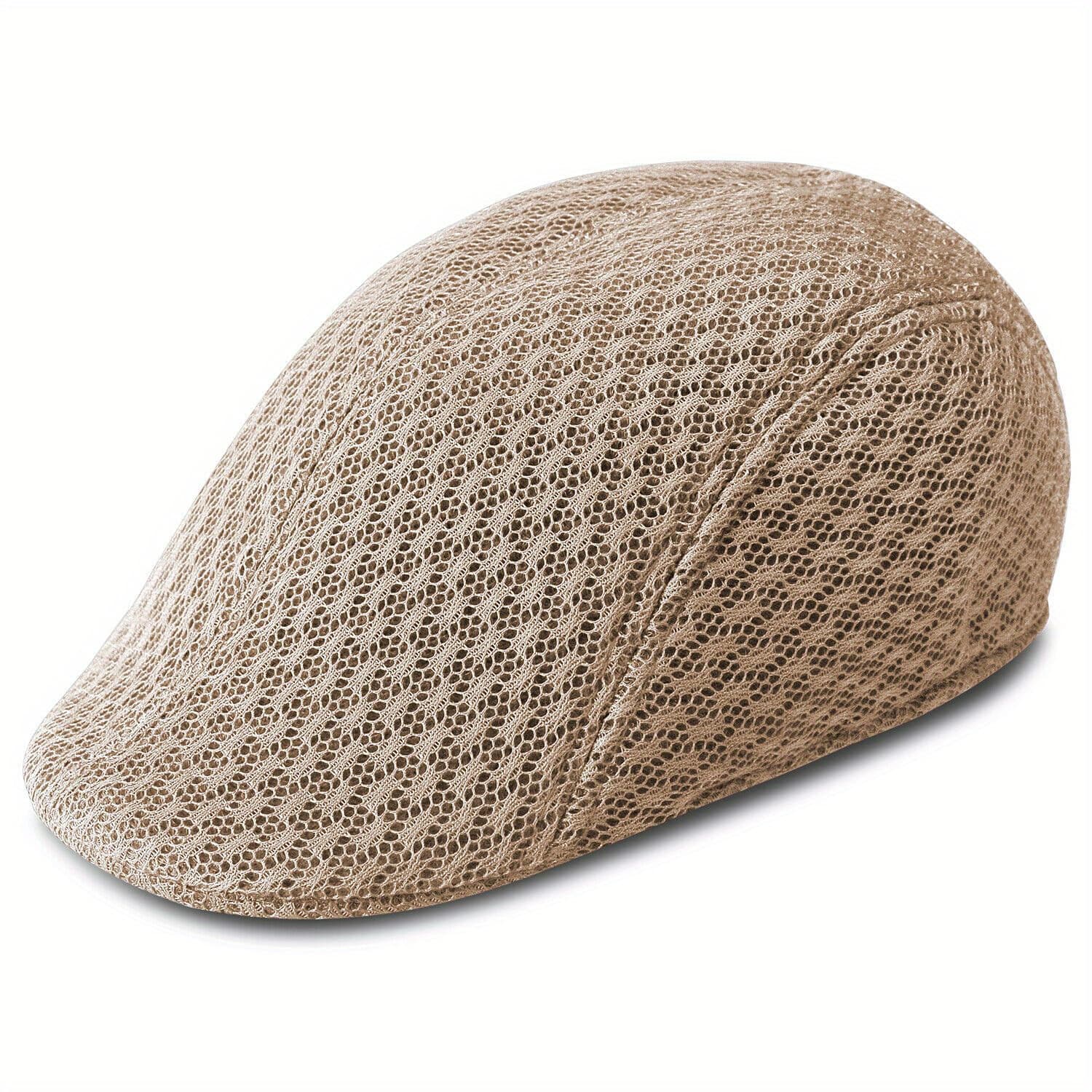 TEMU Summer Mesh Flat Caps Hats For Men, Elastic Band Duckbill Newsboy Beret Hat, Breathable Sun For Golf Driving Outdoor, Ideal Father's Day Gift
