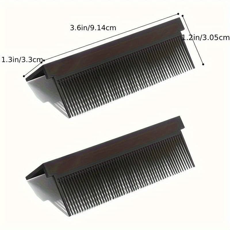 TEMU 2pcs Hairdressing Comb Carbon Fiber Hairdressing Electric Splint Straightened Hair Smooth Self-adhesive Design Splint Additions