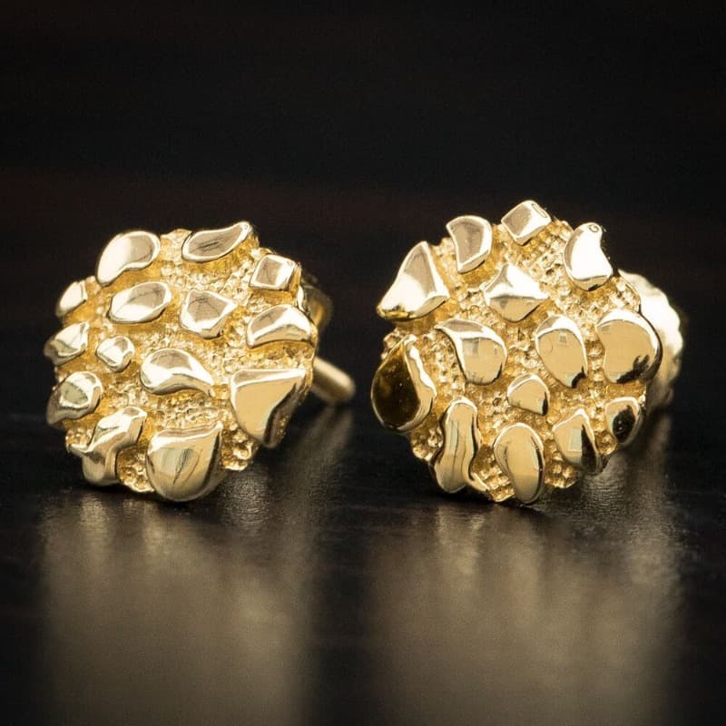 TEMU 1 Pair European Vintage Fashion Men's Stud Earrings, 1cm/0.39inch, Perfect For Anniversary And Birthday Gifts, Party And Evening Wear