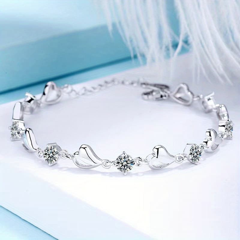 TEMU 925 Silver 3.5 Carat Moissanite Bracelet, A Stylish Piece Of Fine Jewelry Perfect For Daily Wear, Special Occasions, And As A Gift