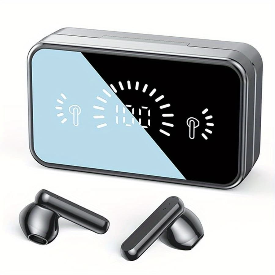 TEMU Wireless Earbuds, Stereo Headphones, Sport Headset, Touch Control In Ear Earphones With Led Display Charging Case