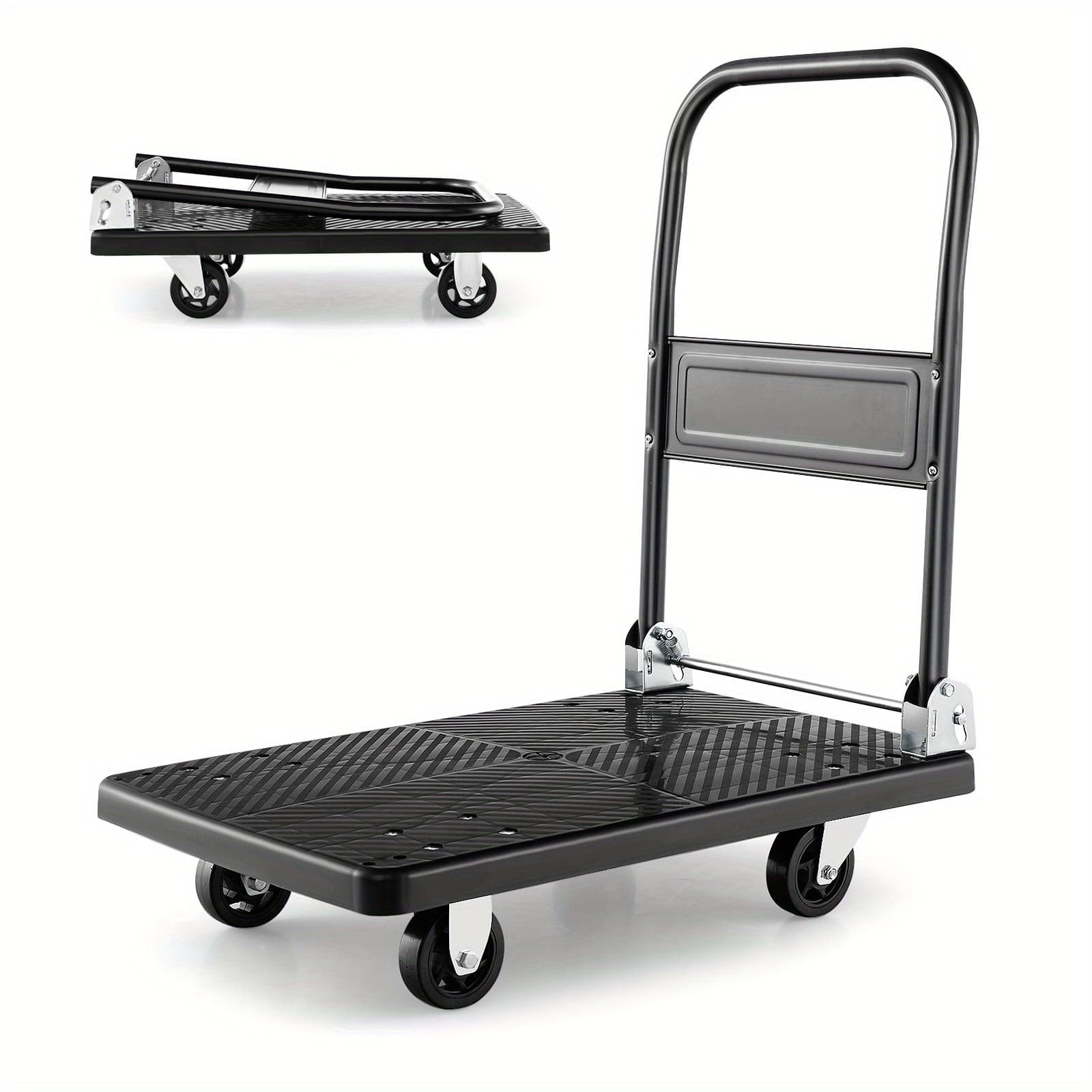 TEMU Costway Folding Push Cart Dolly Platform Hand / Wheels 440lbs Capacity