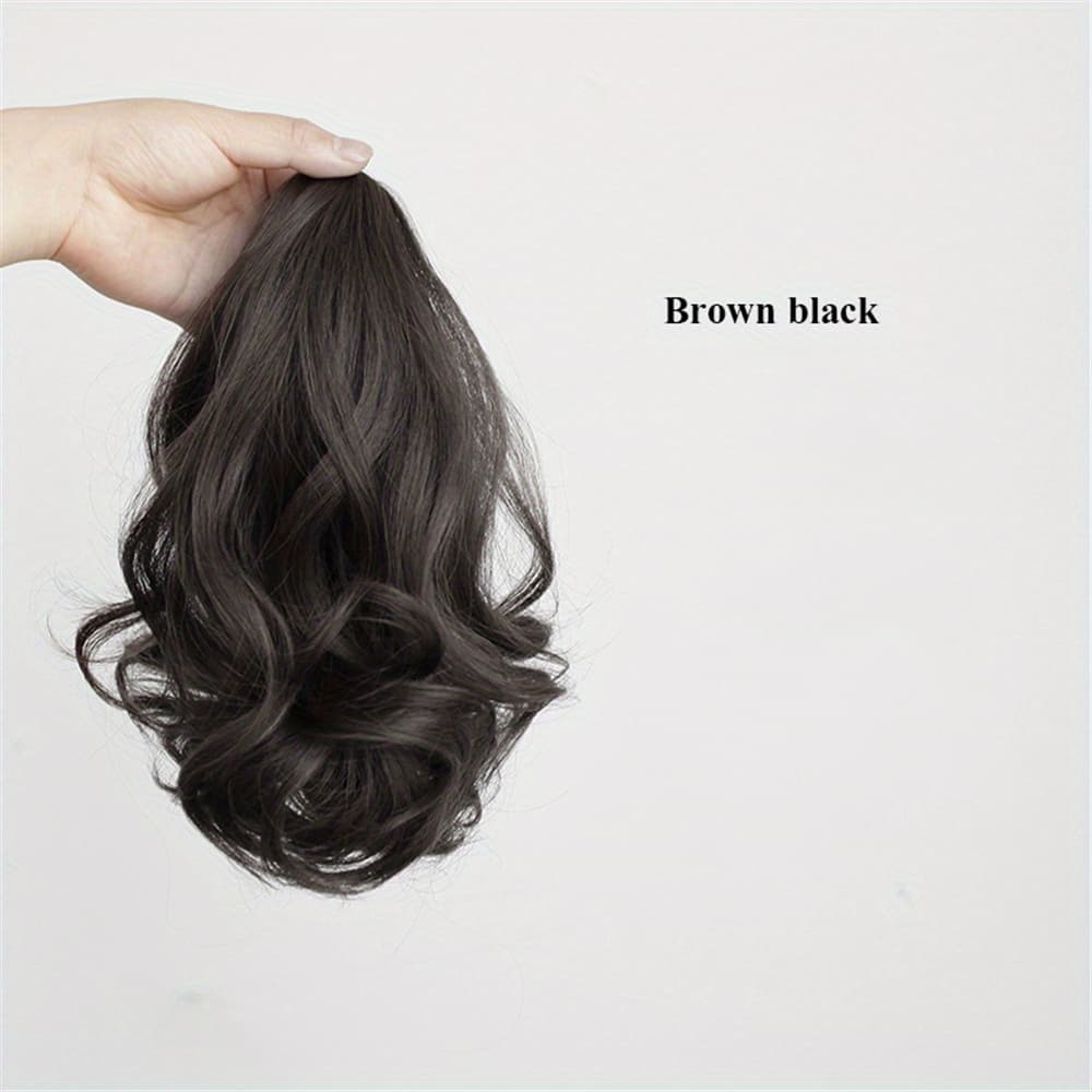 TEMU Daily Wig Low Ponytail/high Ponytail Women's Long -on Pear Wig Ponytail Wedding Engagement Hair Accessory Wig Medium-length Short Tie-on Wig Piece