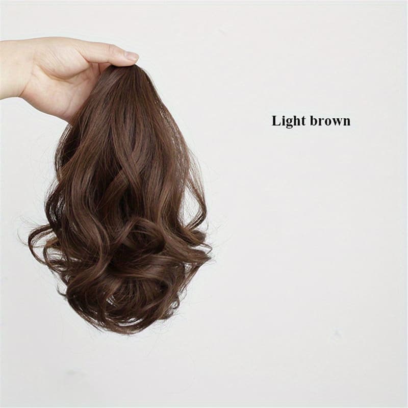 TEMU Daily Wig Low Ponytail/high Ponytail Women's Long -on Pear Wig Ponytail Wedding Engagement Hair Accessory Wig Medium-length Short Tie-on Wig Piece