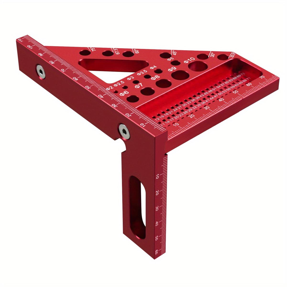 TEMU High-precision Woodworking Square With Pins - Multi-angle Marking Tool And Ruler, Suitable For Woodworkers And Engineers