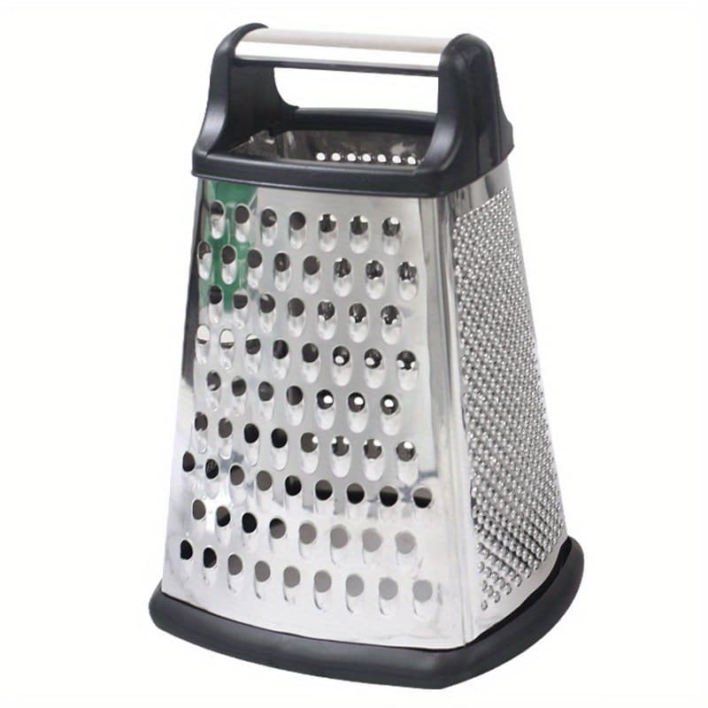 TEMU 1pc Box Grater, Cheese Grater Box For Kitchen Stainless Steel With 4 Sides, Cheese And Spice With Handle For Vegetables, Ginger, Potatoes