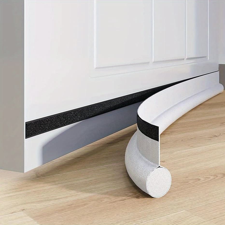TEMU Adjustable Door Bottom Seal Strip Weatherstrip Under Door Draft Stopper Anti-cold Blocker Foam Weather Strip