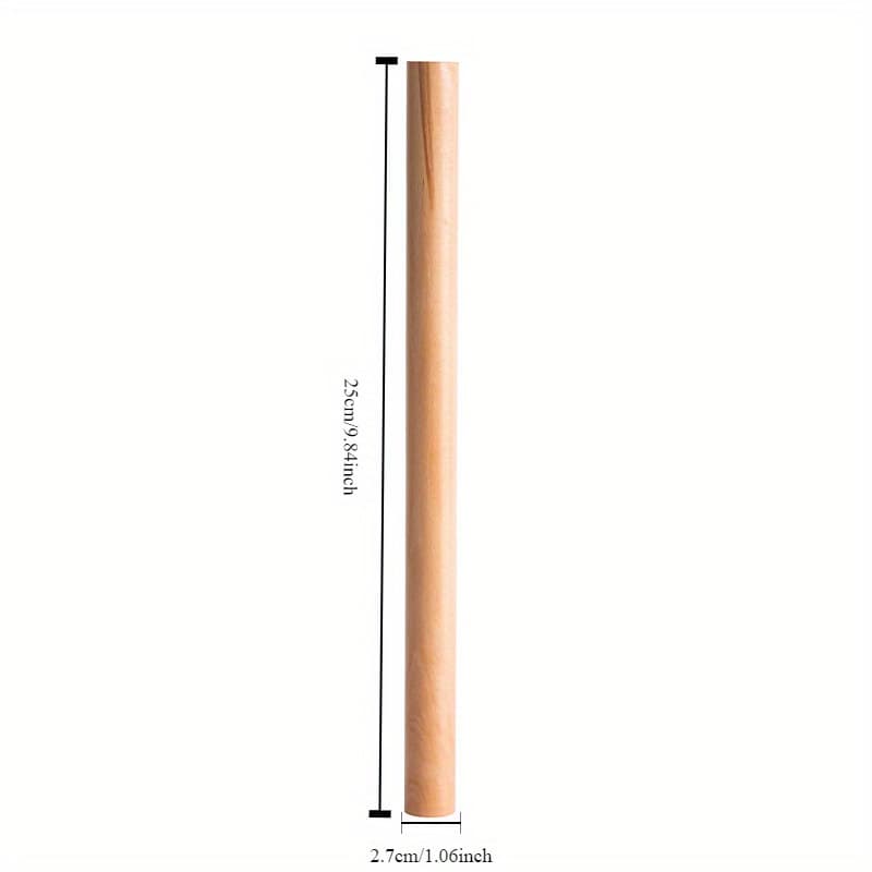 TEMU 1pc 1pcs Wood Rolling Pin Suitable For Baking - Mini Dough Roller With Handle, Smooth Rolling Pin Stick ,, Pasta & Dumpling Dough - Kitchen Tool