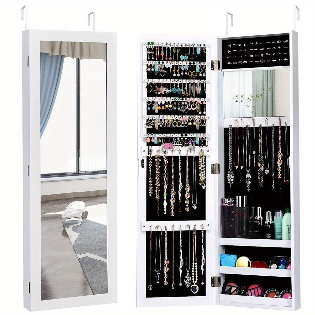 TEMU Lifezeal Mirrored Jewelry Organizer Mounted New