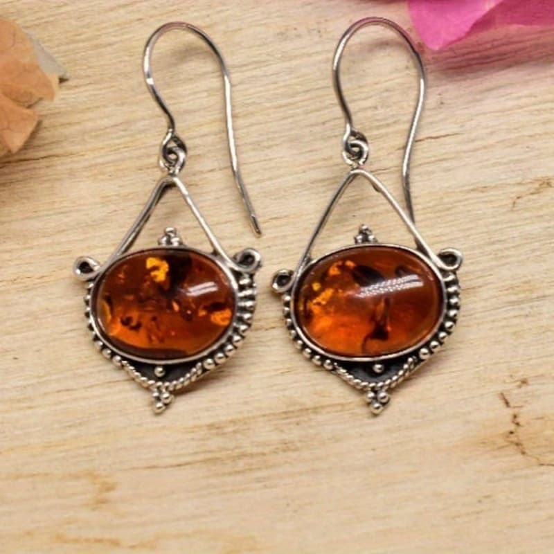 TEMU Drop Earrings, Vintage Bohemian Style, Alloy Fashion Dangling Earrings, Perfect For Anniversary & Birthday Gifts, Party And Evening Accessory