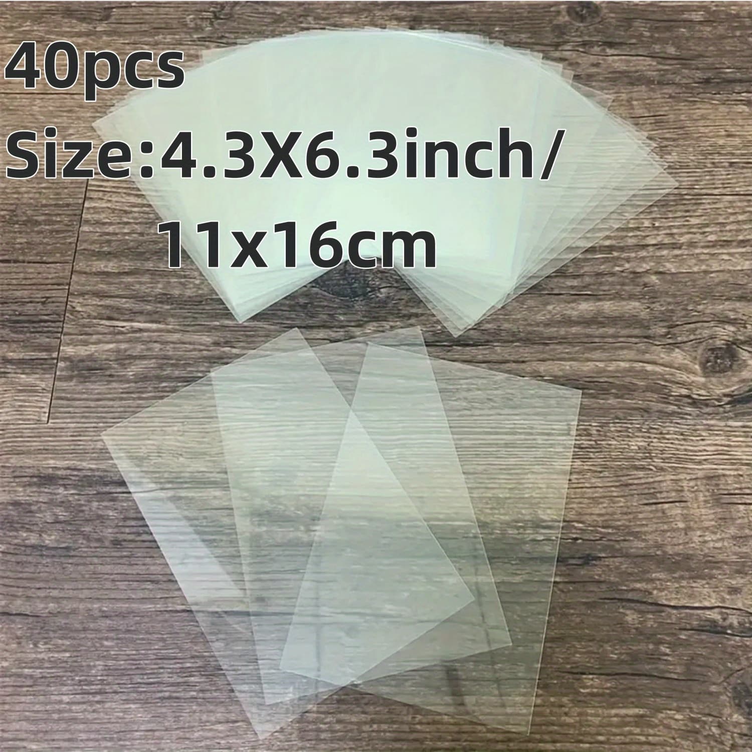 TEMU 40pcs Pvc Plastic Sheets - Perfect For Scrapbooking & Shaker Cards, .3x6.3" / 8.5x11" Sizes, Ideal Crafting Accessories For , Materials