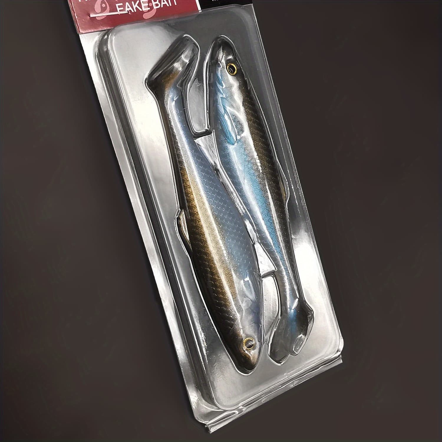TEMU Anfs 2pcs Fishing Lures Shad Artificial Baits Swimbait For Freshwater Saltwater Catfish Fishing Tackle Artificial